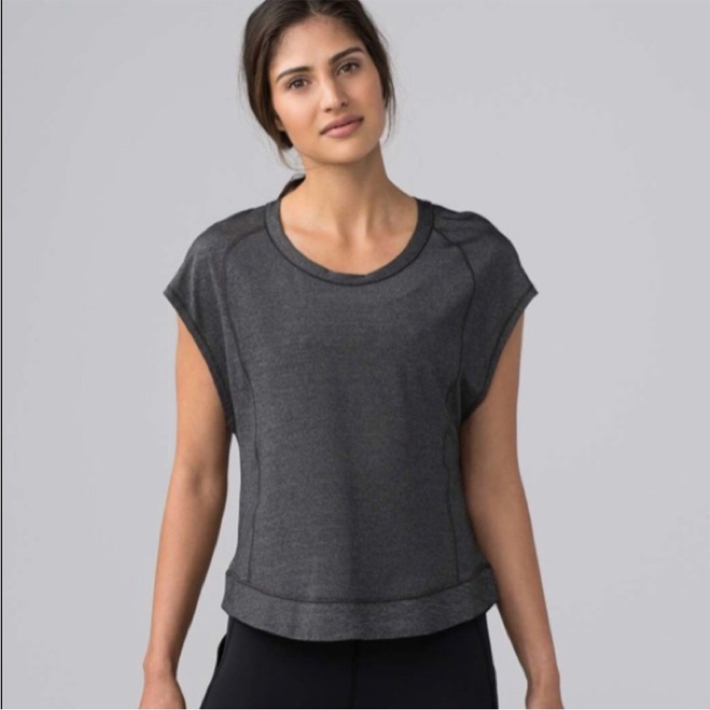 Lululemon Pace Perfect Gray Top
